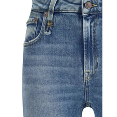 R13 Blue Cotton Flared Jeans