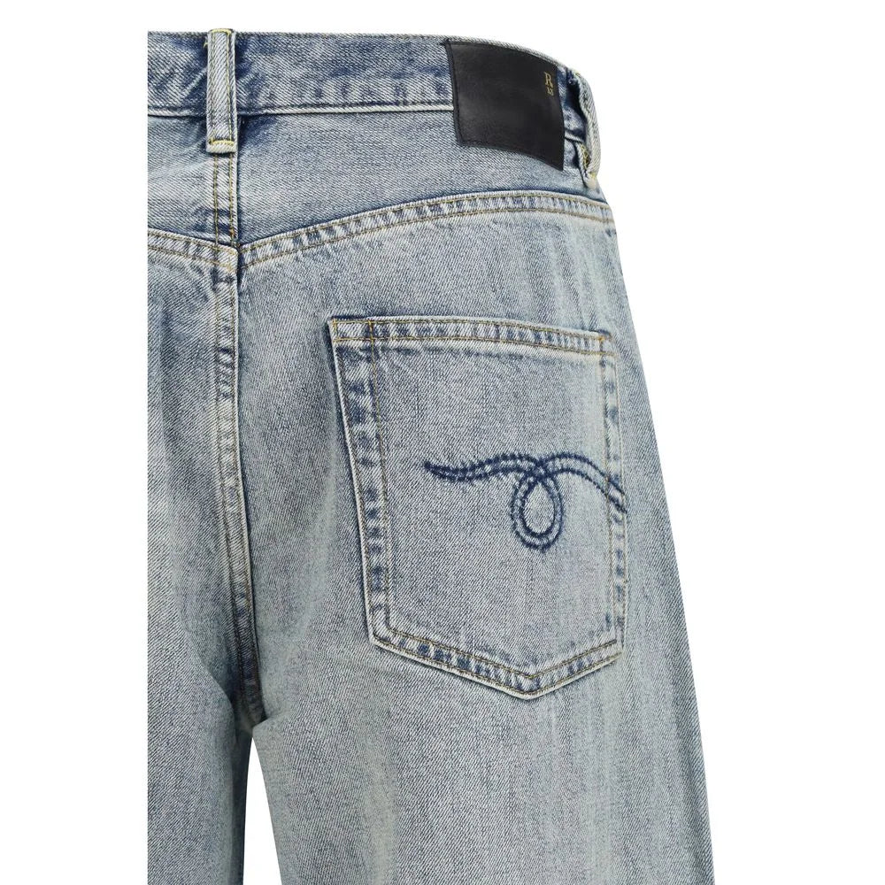 R13 Blue Cotton High-Waisted Jean - 27