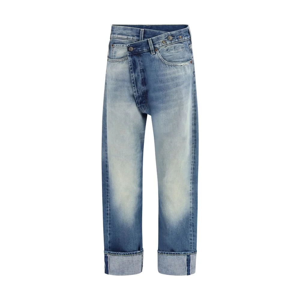 R13 Blue Cotton Straight-Leg Jeans - 26