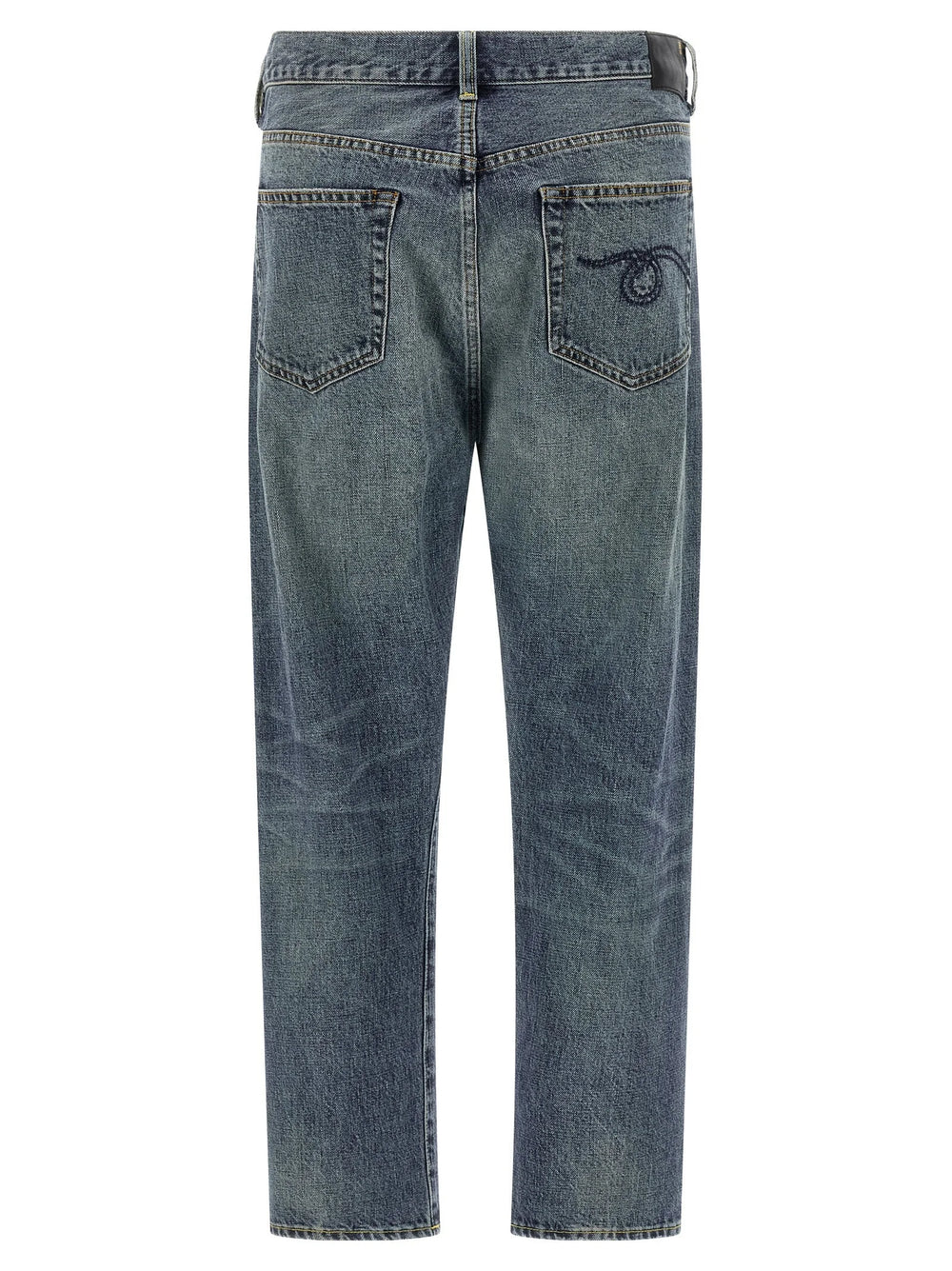 R13 Blue Cotton Straight-Leg Jeans