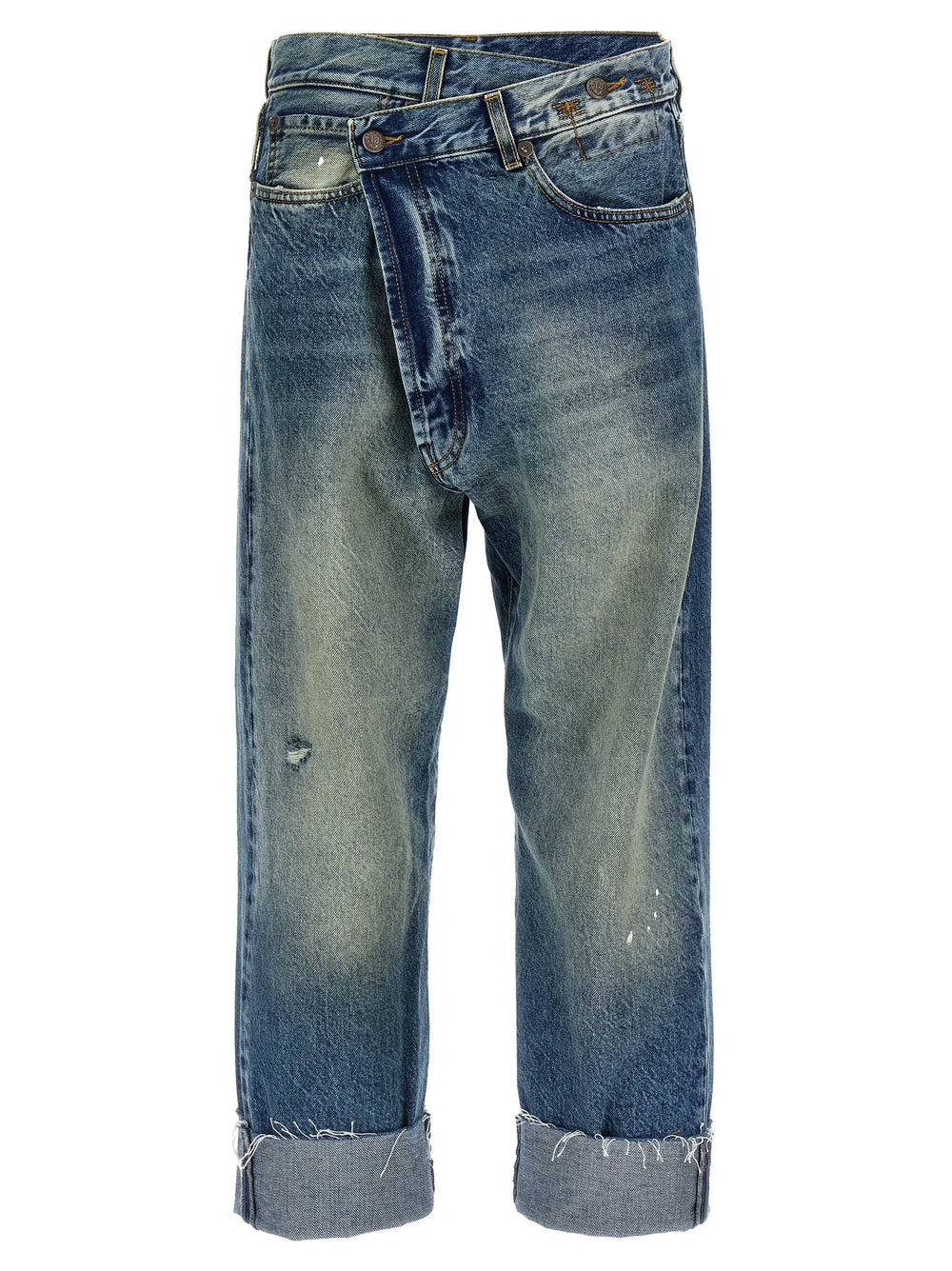 R13 Blue Cotton Straight-Leg Jeans