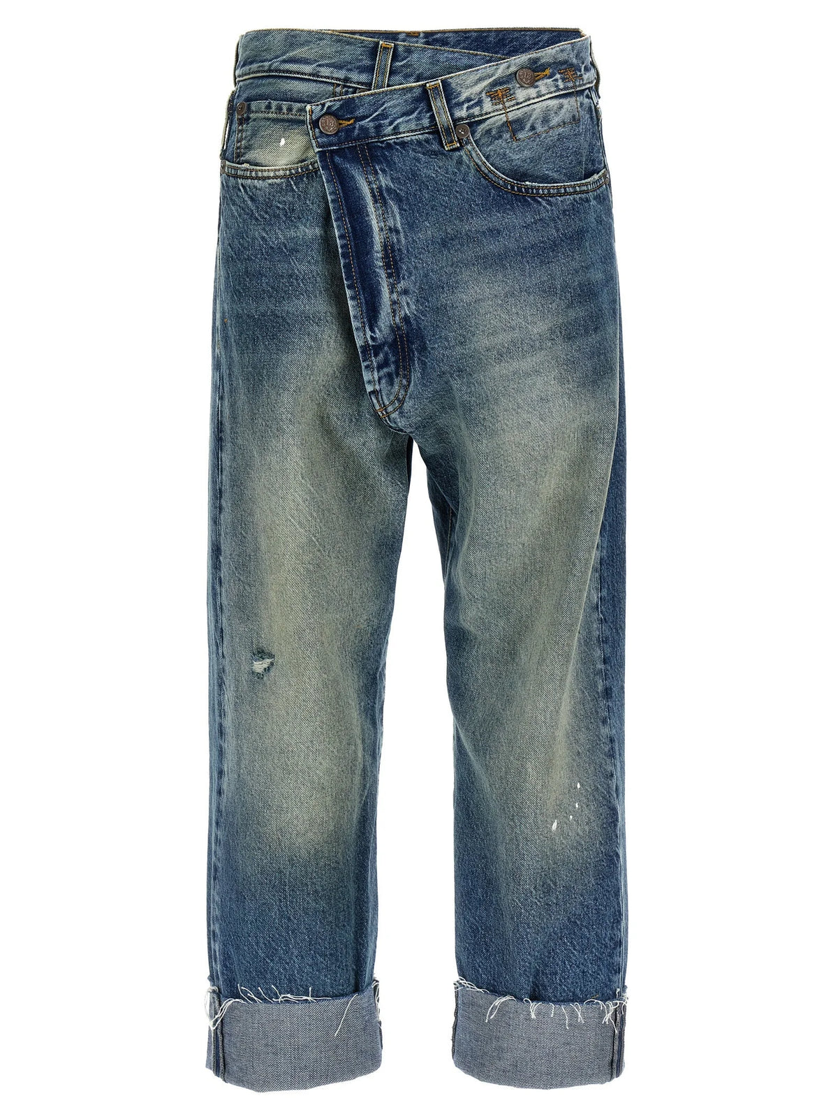 R13 Blue Cotton Straight-Leg Jeans