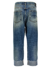 R13 Blue Cotton Straight-Leg Jeans