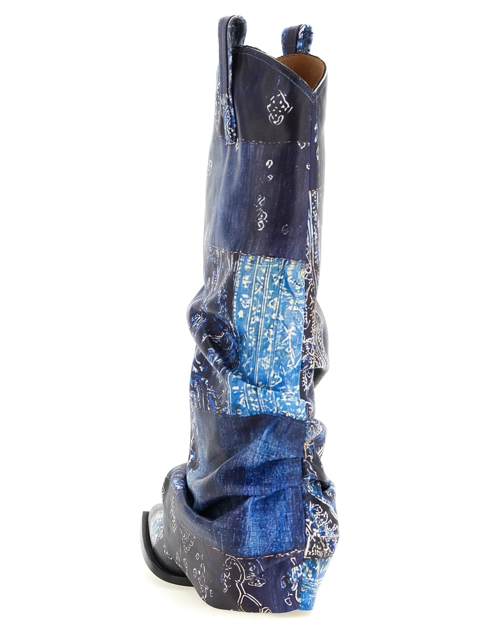 R13 Blue Leather Chelsea Boots