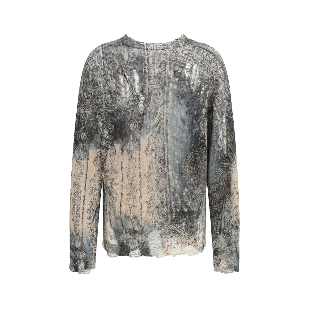 R13 Kék Len Pulóver - M