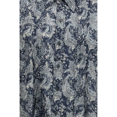 R13 Blue Silk Pattern Shirt - S