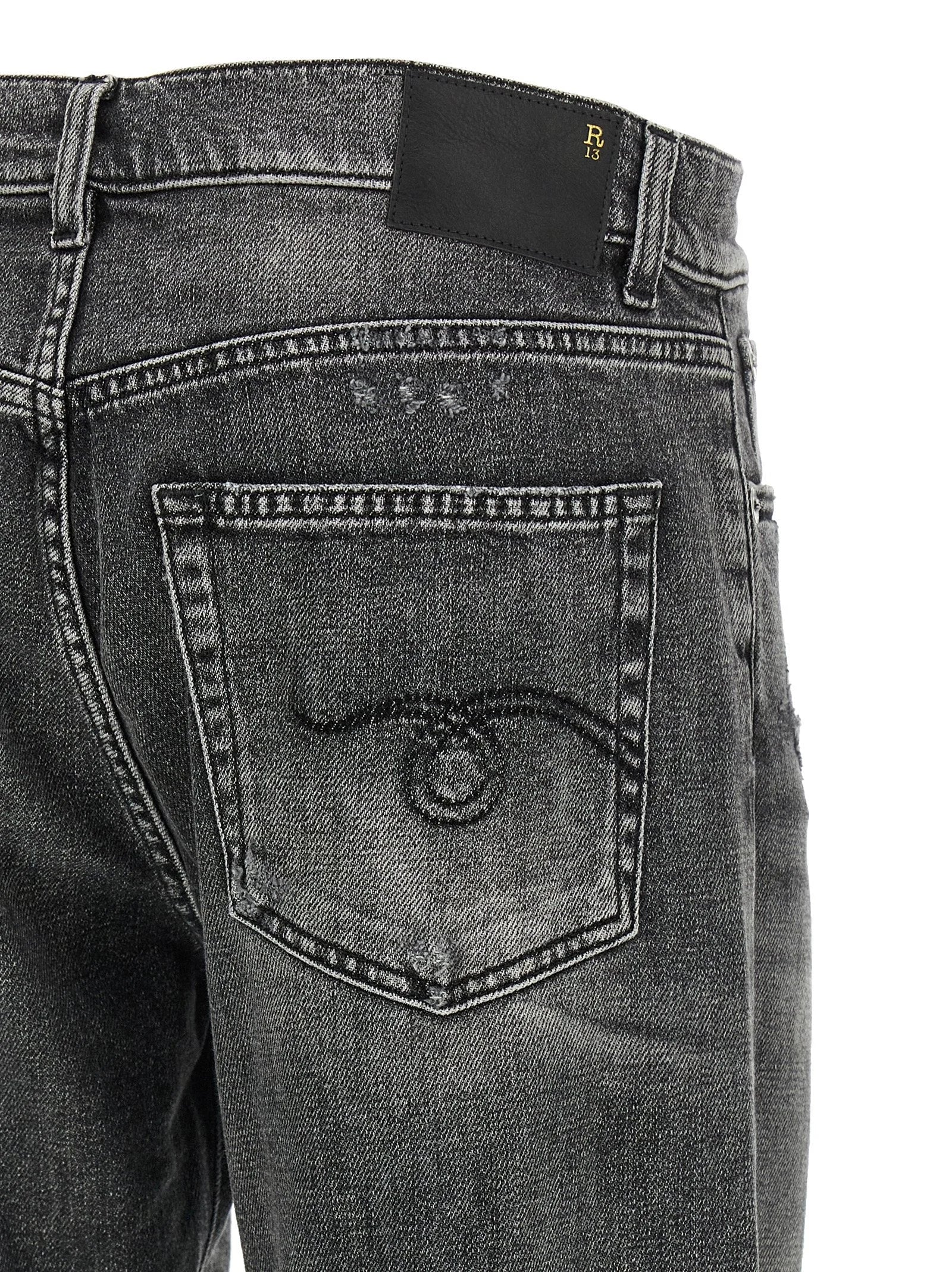 R13 Gray Cotton Boyfriend Jeans - W31