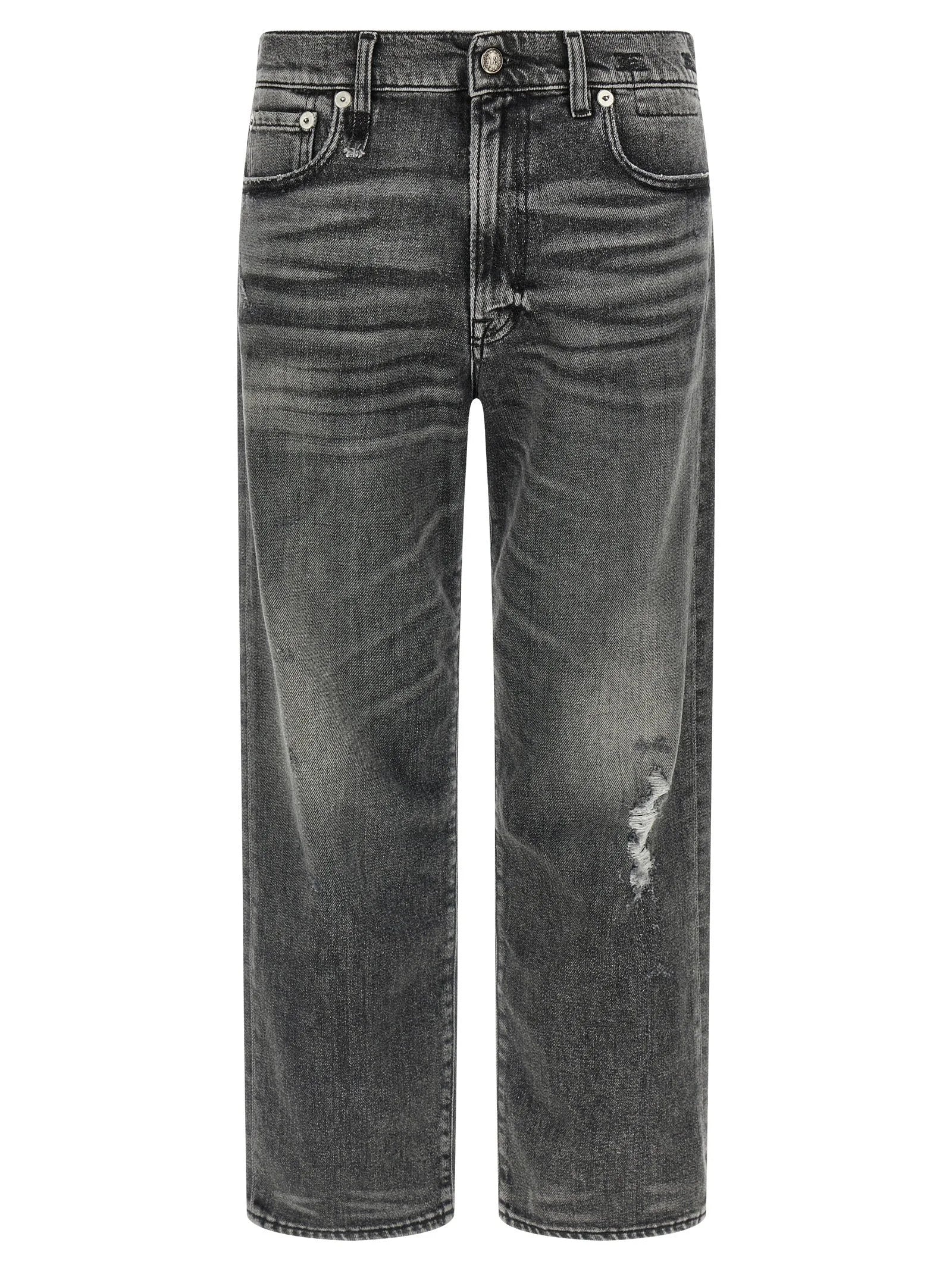 R13 Gray Cotton Boyfriend Jeans - W31