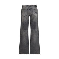 R13 Gray Cotton Straight-Leg Jeans - 27