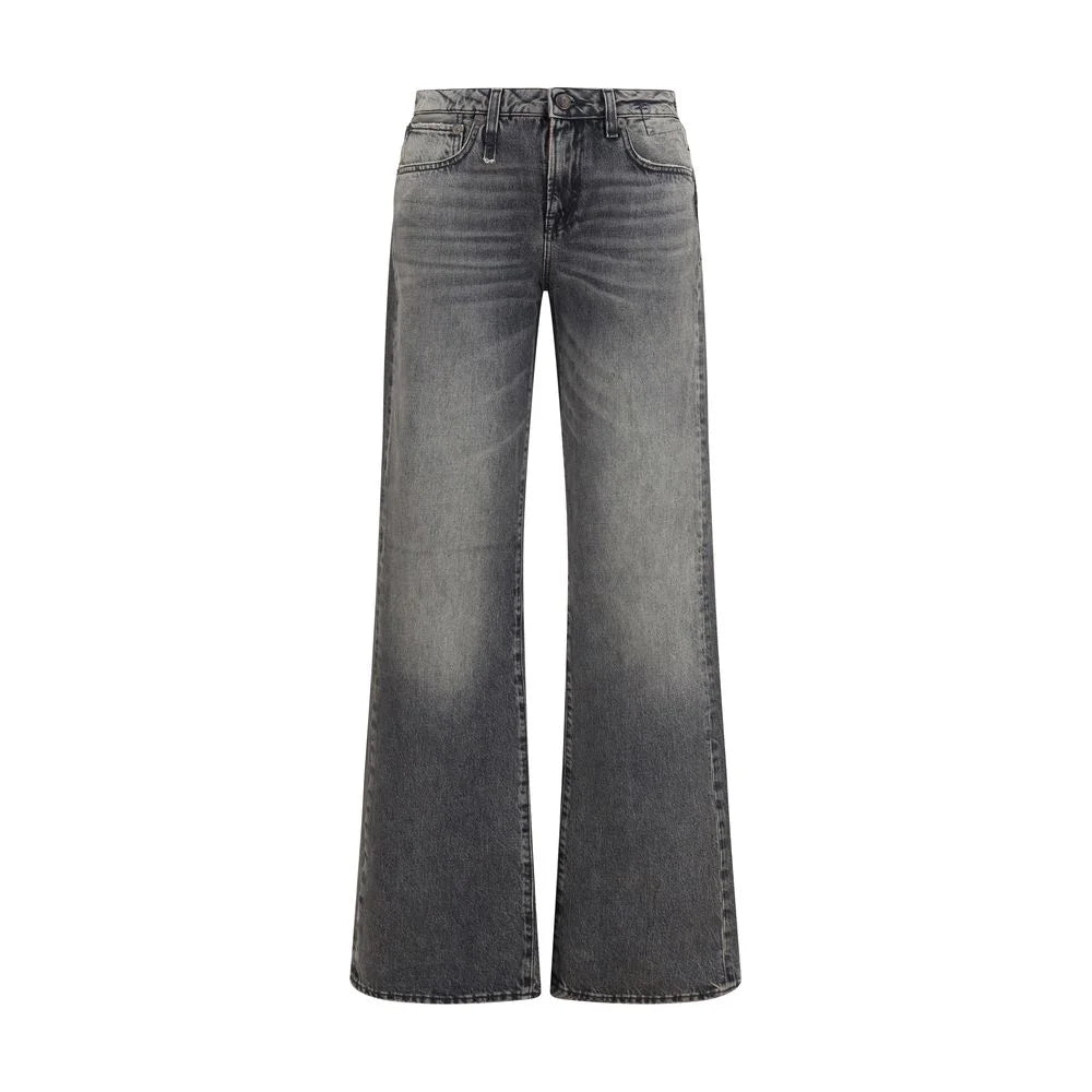 R13 Gray Cotton Straight-Leg Jeans - 27