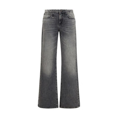 R13 Gray Cotton Straight-Leg Jeans - 27