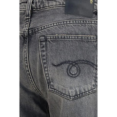 R13 Gray Cotton Straight-Leg Jeans - 27