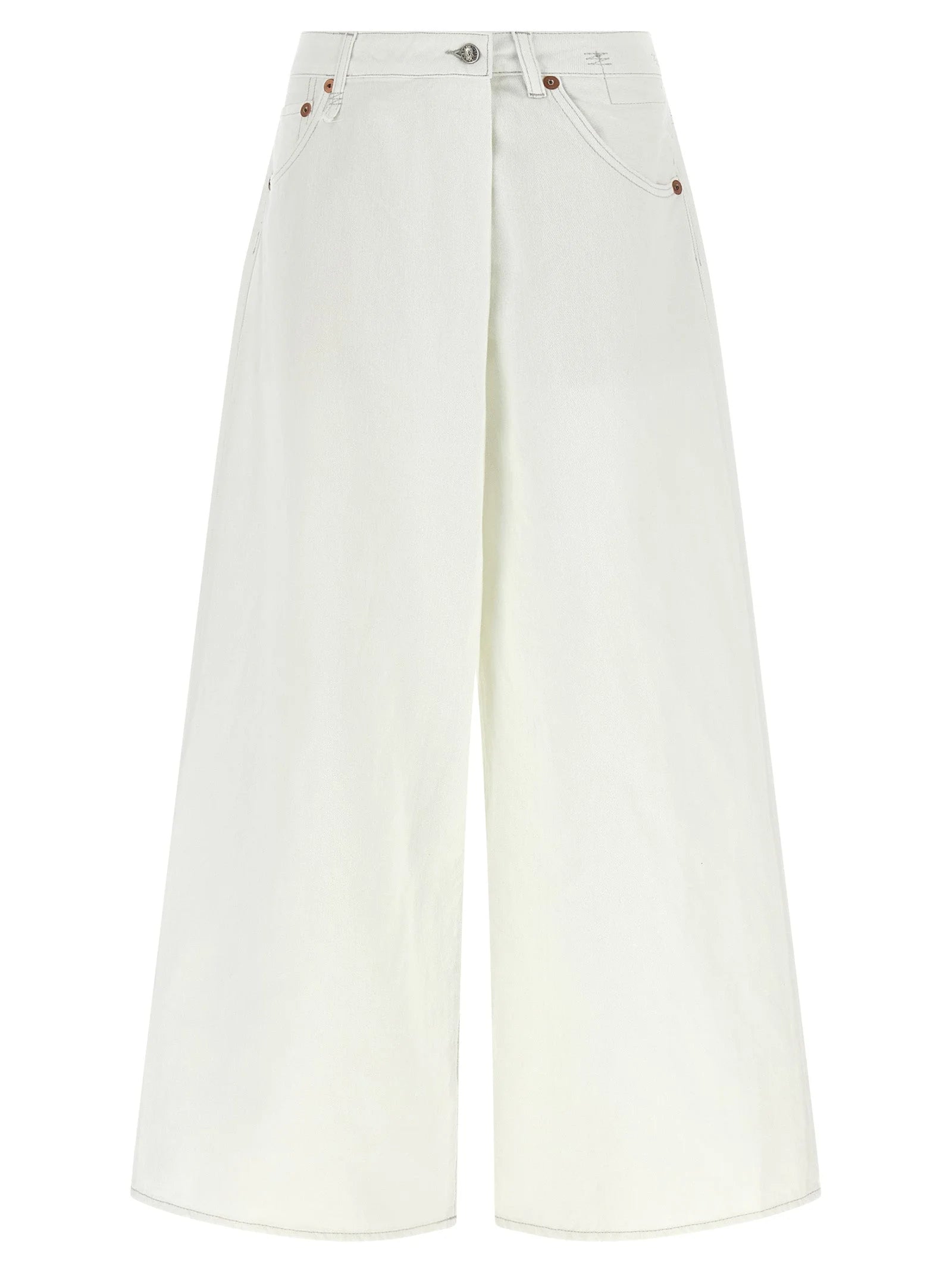 R13 White Cotton Jeans Denim - 27