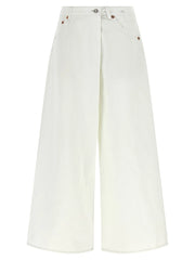 R13 White Cotton Jeans Denim - 27