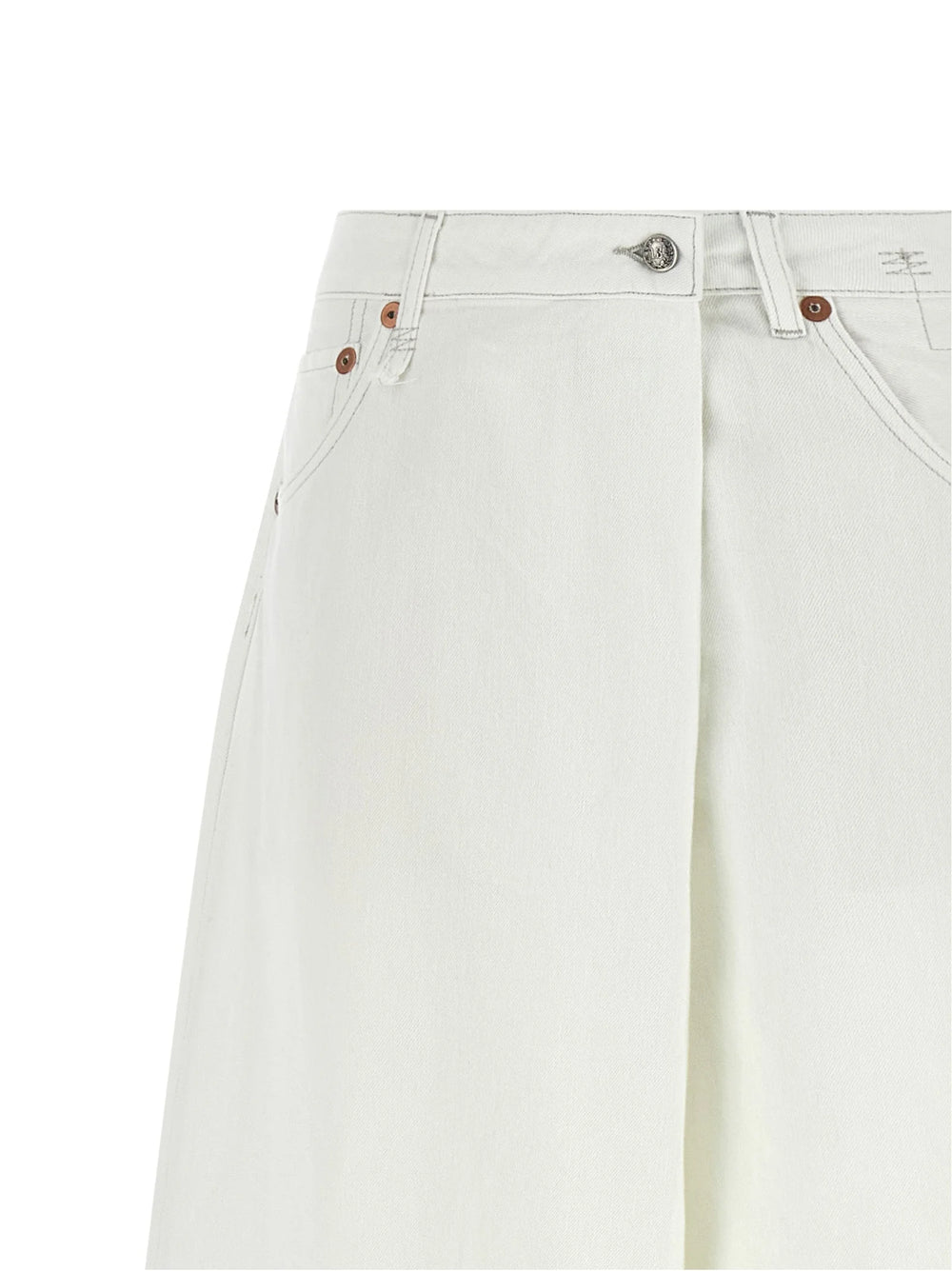 R13 White Cotton Jeans Denim - 27