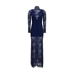 Rabanne Blue Polyamide Long Dress - IT36 | XS
