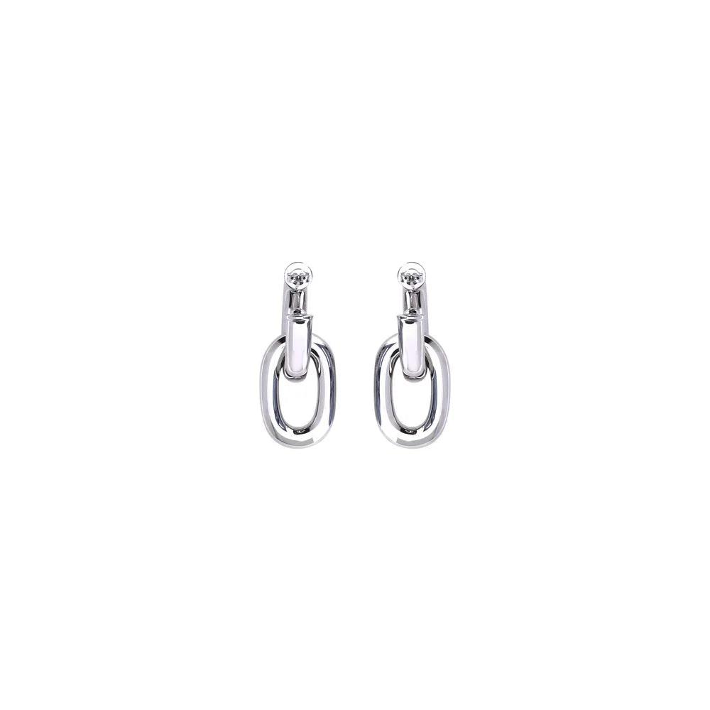 Rabanne Silver Resin Earrings - One Size