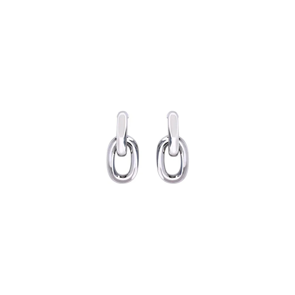 Rabanne Silver Resin Earrings - One Size