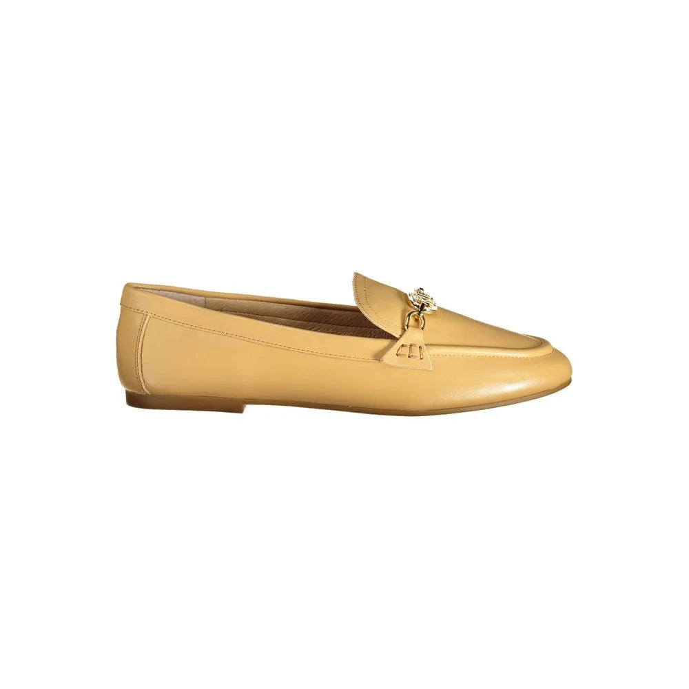 Ralph Lauren Beige Leather Women Flat Shoe - Flats