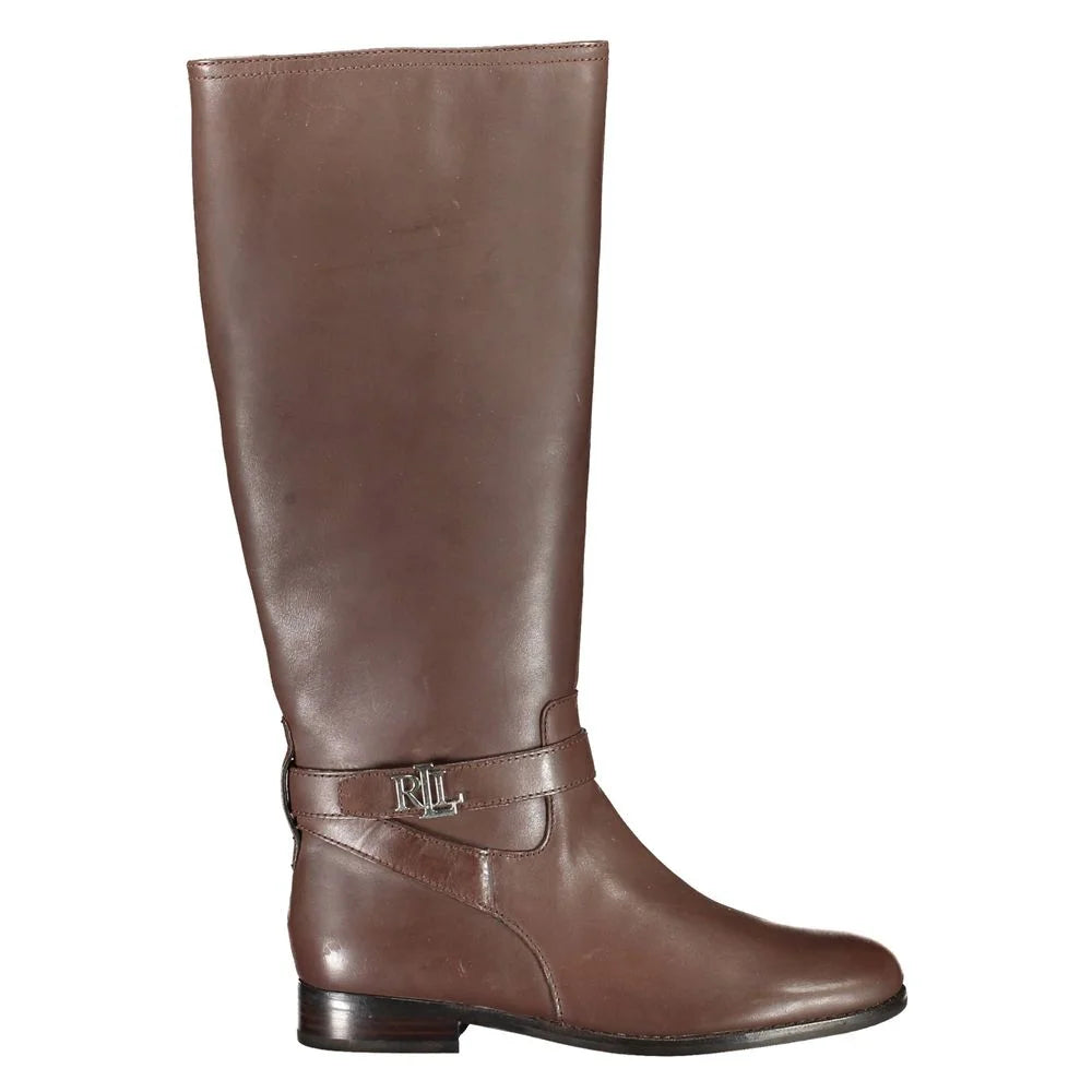 Ralph Lauren Brown Leather Women Boot - Boots