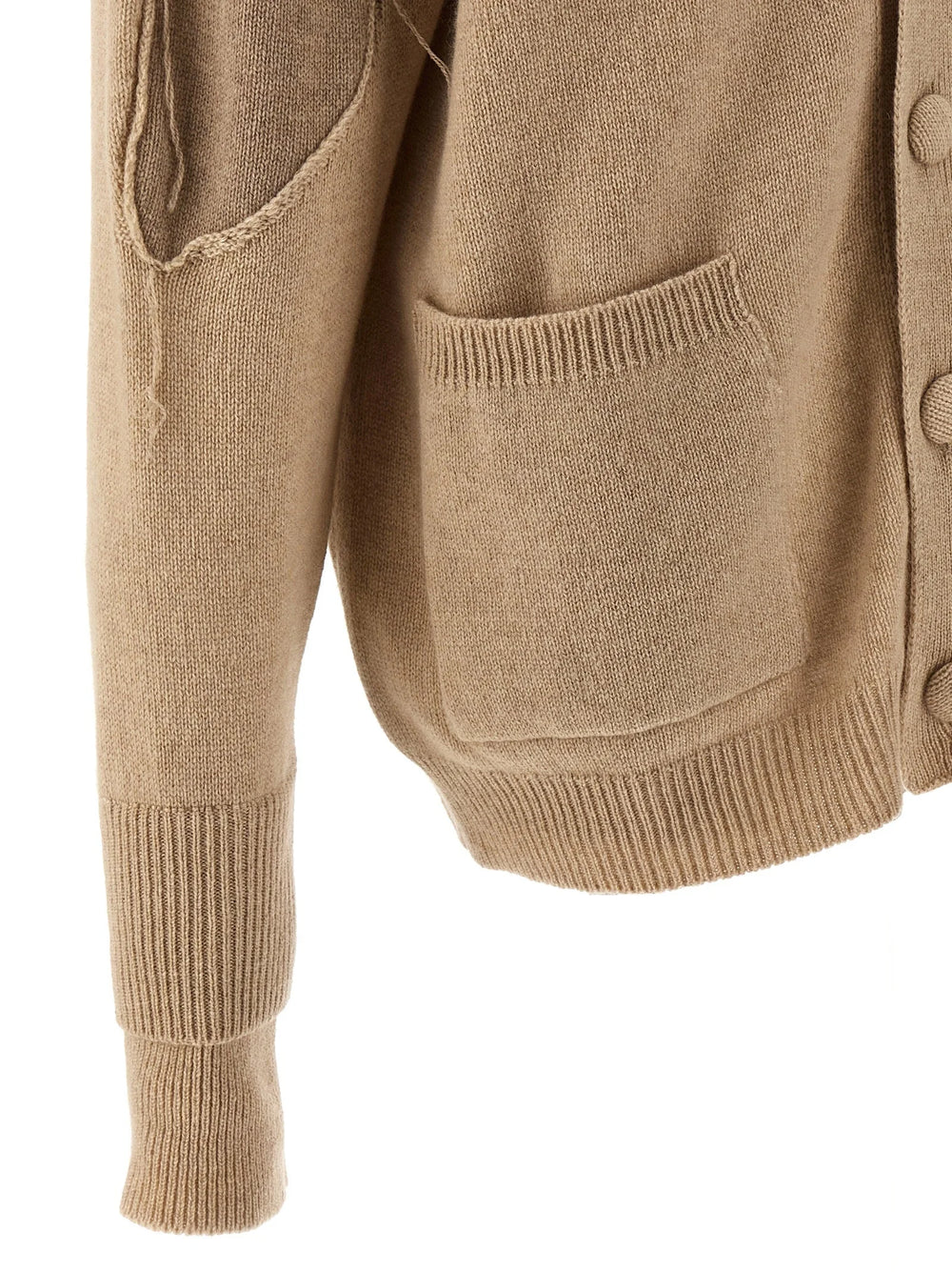 RAMAEL Beige Cashmere Cardigan - S
