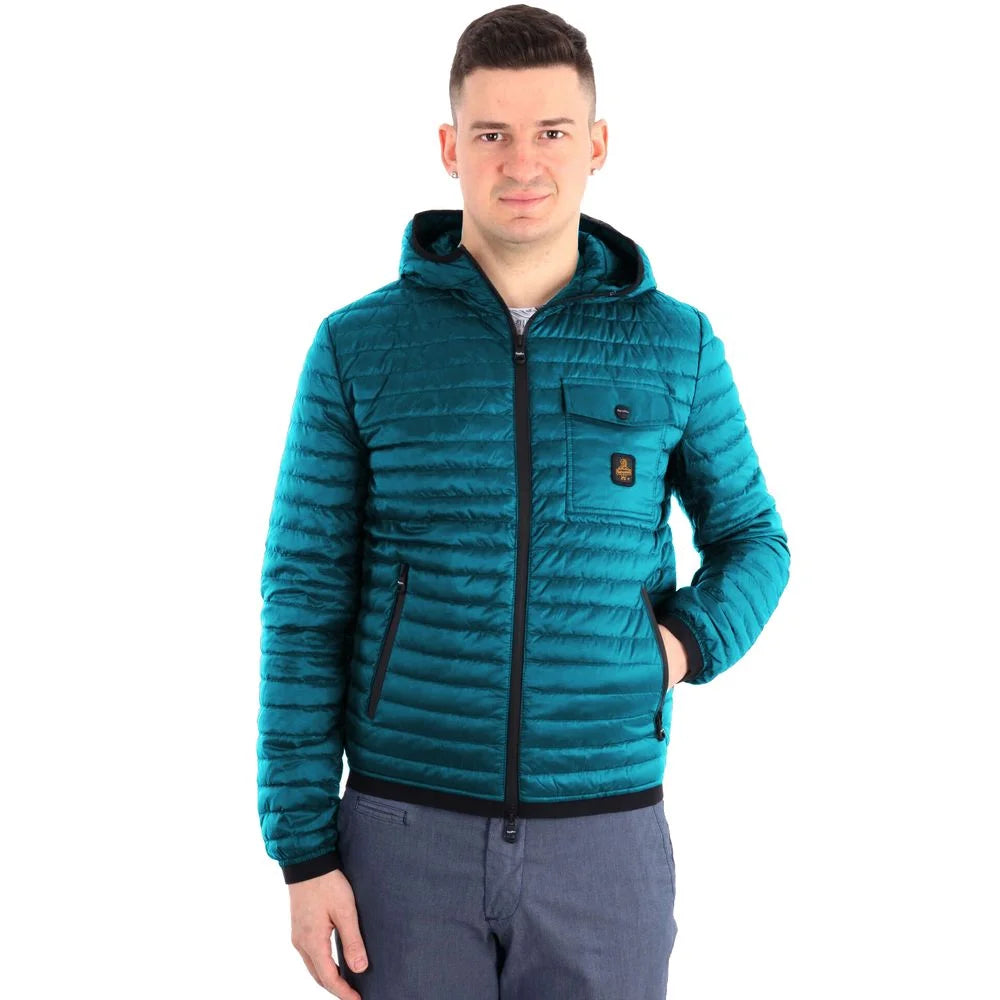 Refrigiwear Blue Nylon Men Jacket - Rain Coats