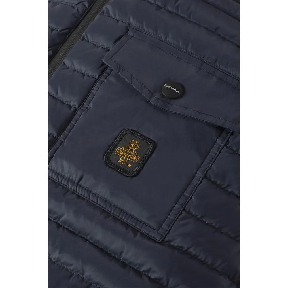 Refrigiwear Blue Nylon Men Vest with Down Padding - S