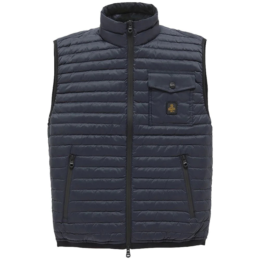 Refrigiwear Blue Nylon Men Vest with Down Padding - S