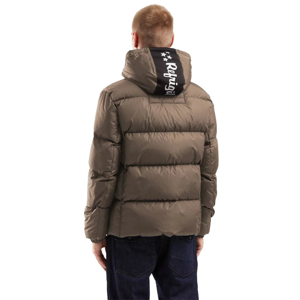 Refrigiwear Brown Nylon Men Jacket - Puffer Jackets