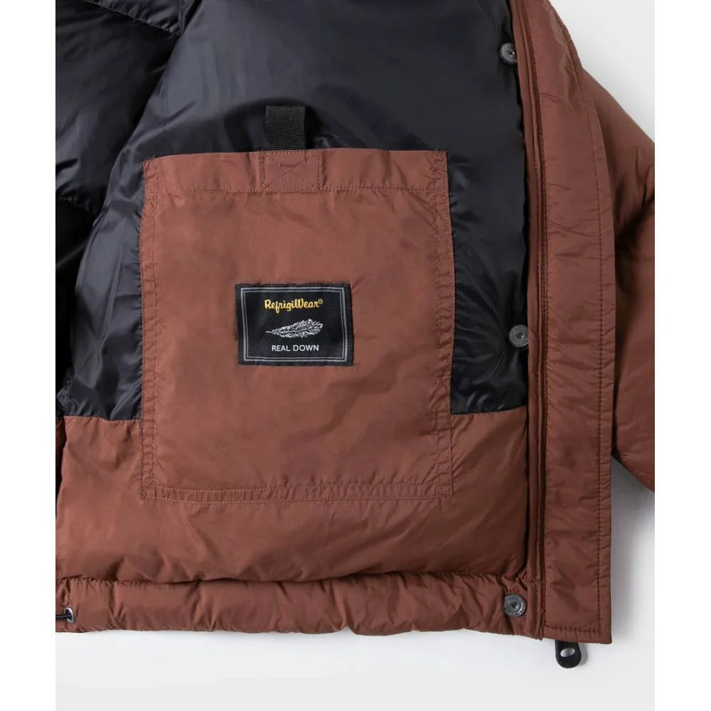Refrigiwear Brown Polyester Jackets & Coat - Puffer Jackets