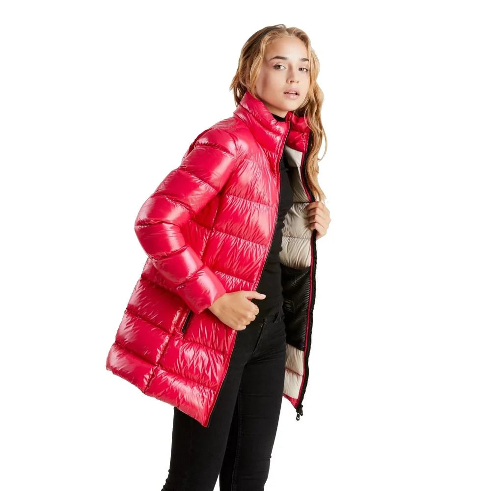 Refrigiwear Fuchsia Shimmer Long Down Jacket - Puffer Jackets
