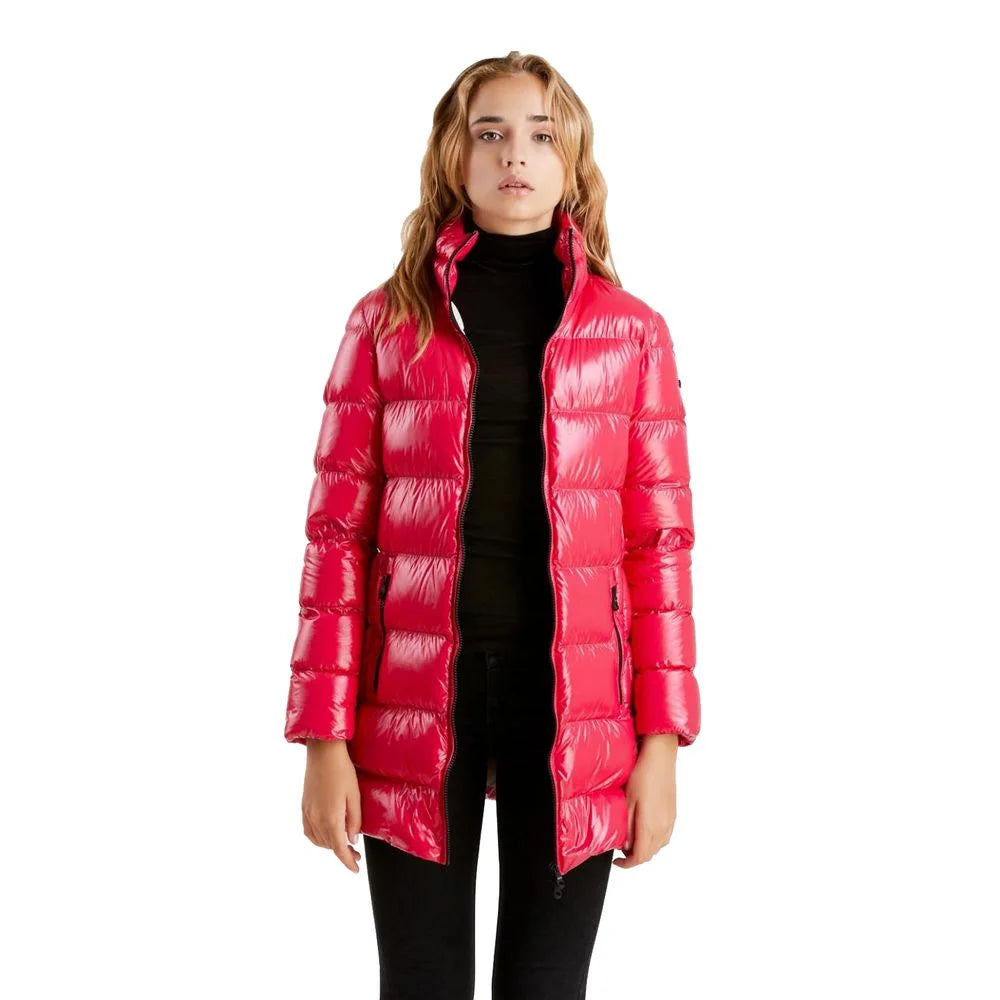 Refrigiwear Fuchsia Shimmer Long Down Jacket - Puffer Jackets