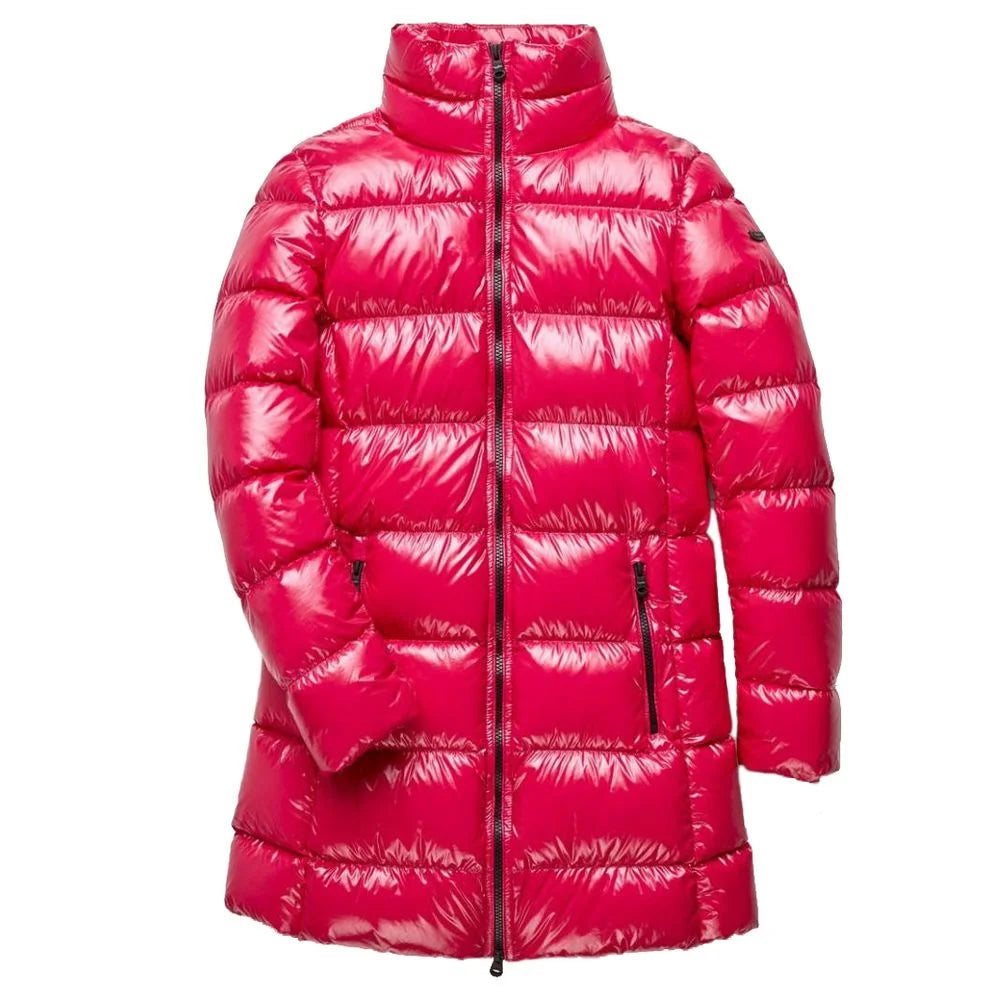Refrigiwear Fuchsia Shimmer Long Down Jacket - Puffer Jackets