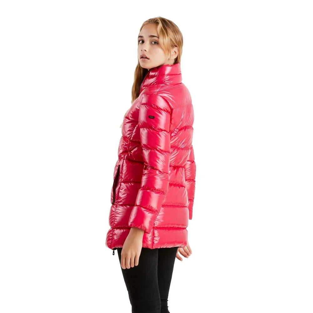 Refrigiwear Fuchsia Shimmer Long Down Jacket - Puffer Jackets