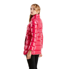 Refrigiwear Fuchsia Shimmer Long Down Jacket - Puffer Jackets