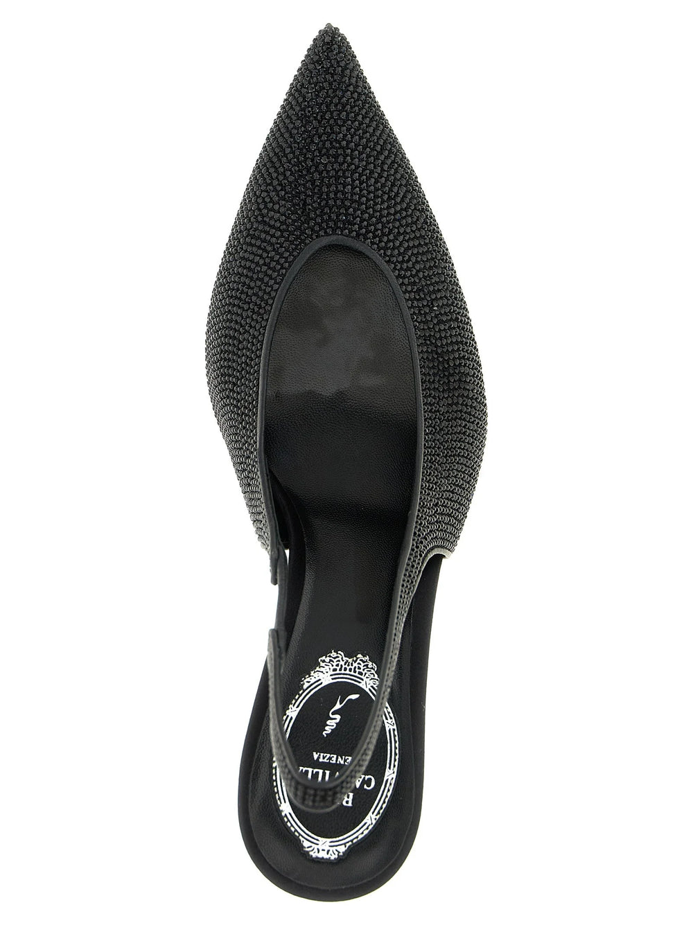 RENE CAOVILLA Black Glass High Heel Pumps