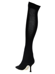 RENE CAOVILLA Black Leather Over The Knee - EU37/US7