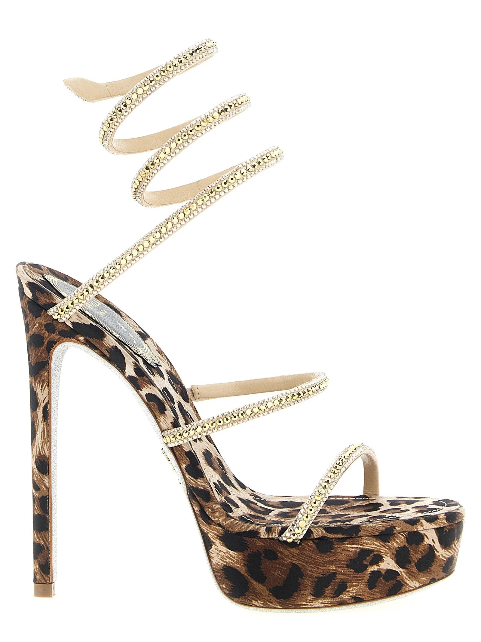 RENE CAOVILLA Multicolor Viscose Stiletto Heel Sandals - EU40/US10