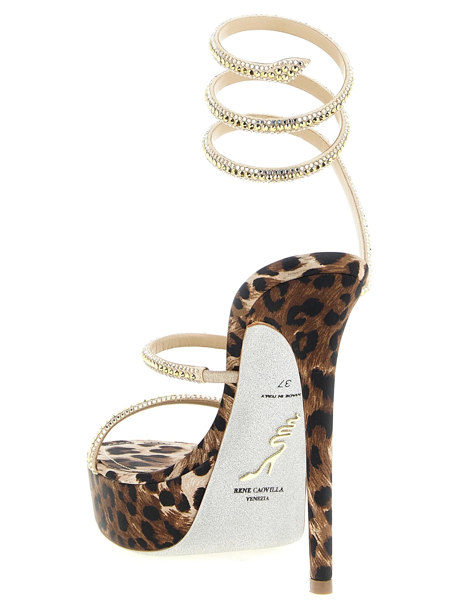 RENE CAOVILLA Multicolor Viscose Stiletto Heel Sandals - EU40/US10