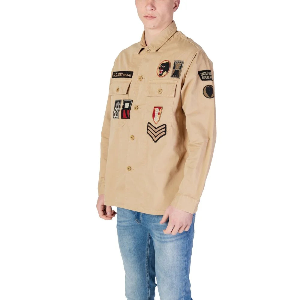 Replay Beige Cotton Shirt - Shirts