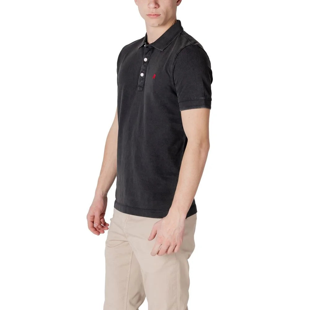 Replay Black Cotton Polo Shirt - Polos