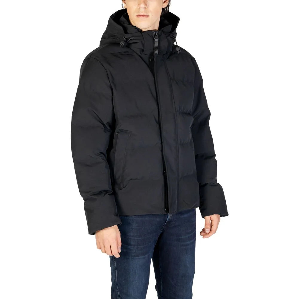 Replay Black Polyamide Jackets & Coat - IT54 | XXL