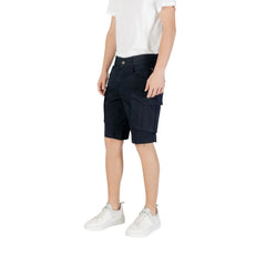 Replay Blue Cotton Bermuda - Bermudas