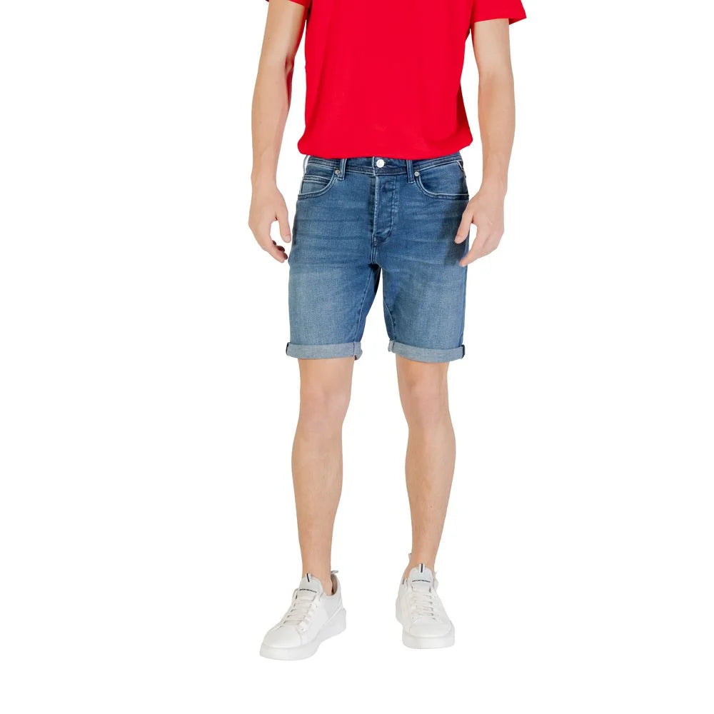 Replay Blue Cotton Bermuda - W29 - Bermudas