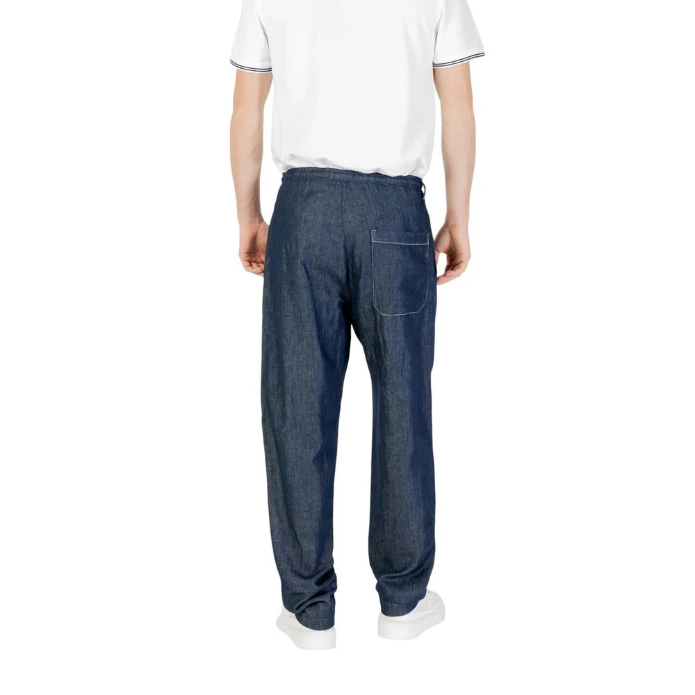 Replay Blue Cotton Pant - Trousers