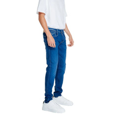 Replay Blue Cotton Relaxed Fit Jean - Jeans