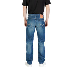 Replay Blue Cotton Relaxed Fit Jean - Jeans