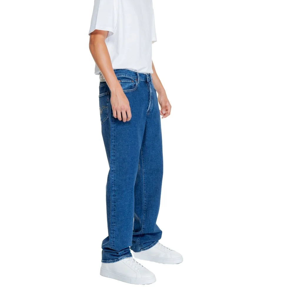 Replay Blue Cotton Relaxed Fit Jean - W36 | L32 - Jeans