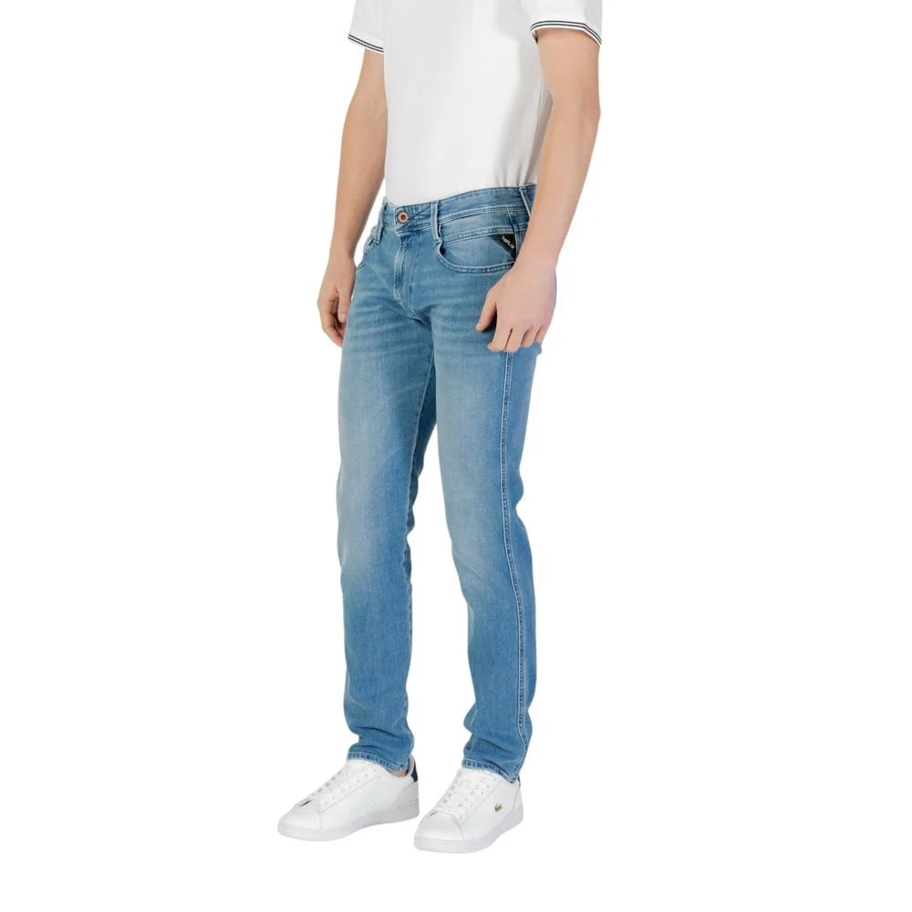 Replay Blue Cotton Skinny Jean - Jeans