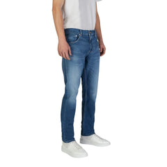Replay Blue Cotton Slim Fit Jean - Jeans